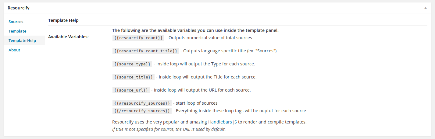 Template Help alt text