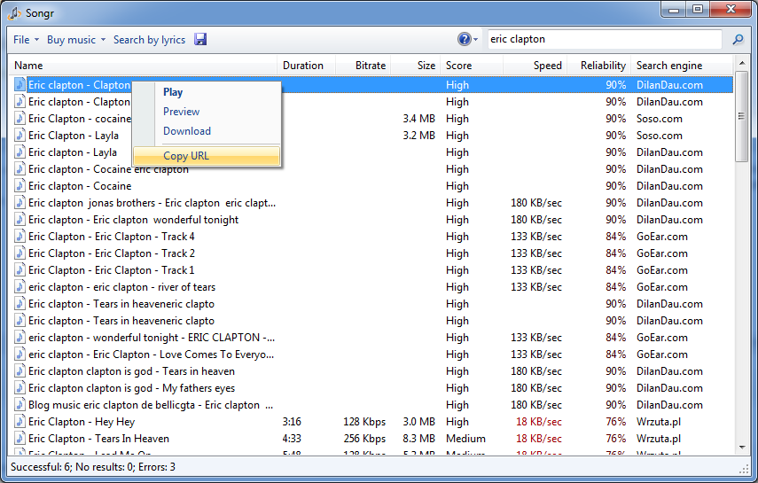 Songr Download Mp3s using Windows